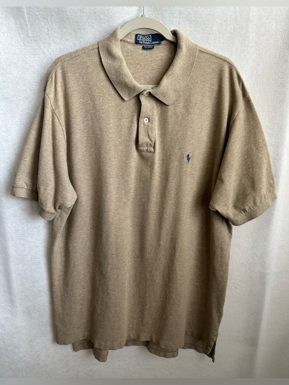 Polo by Ralph Lauren Polo Shirt in Tan with Navy Pony